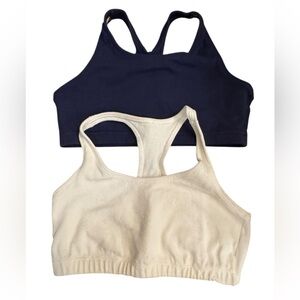 Navy and Cream Sports Bras Set​